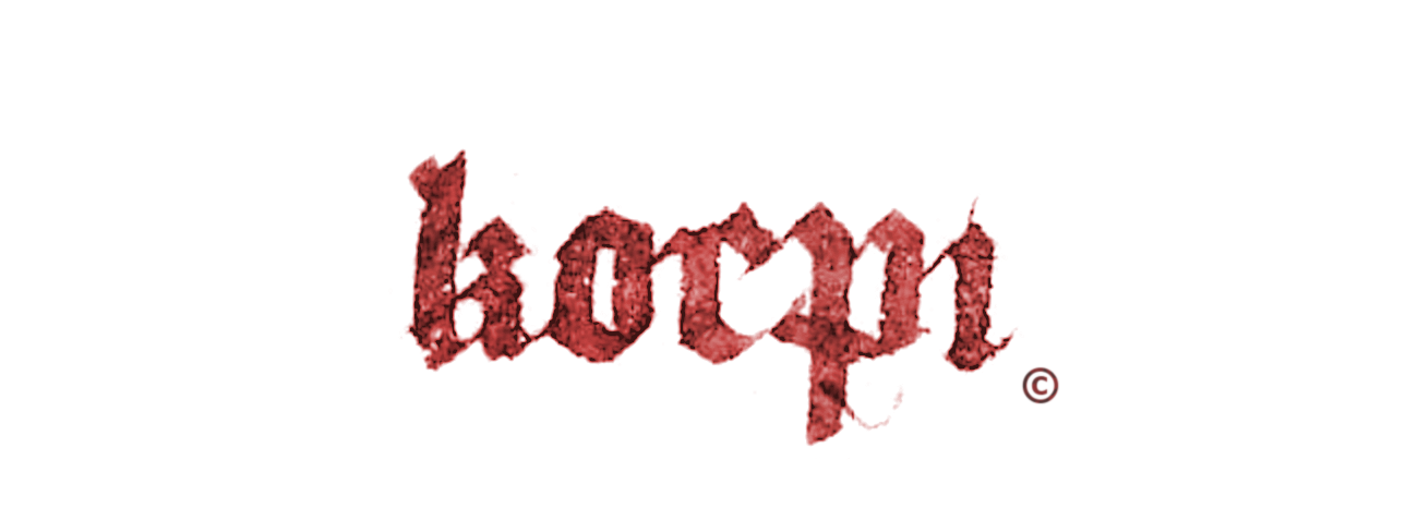 Korpi brand logo written in red fraktur calligraphy text.