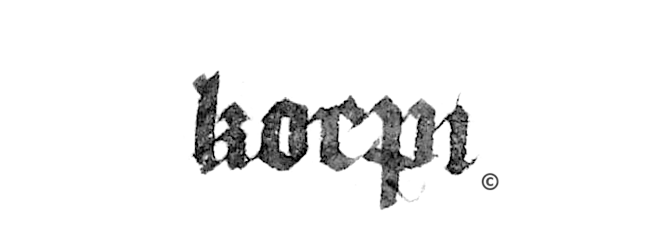 Korpi brand logo written in black fraktur calligraphy text.