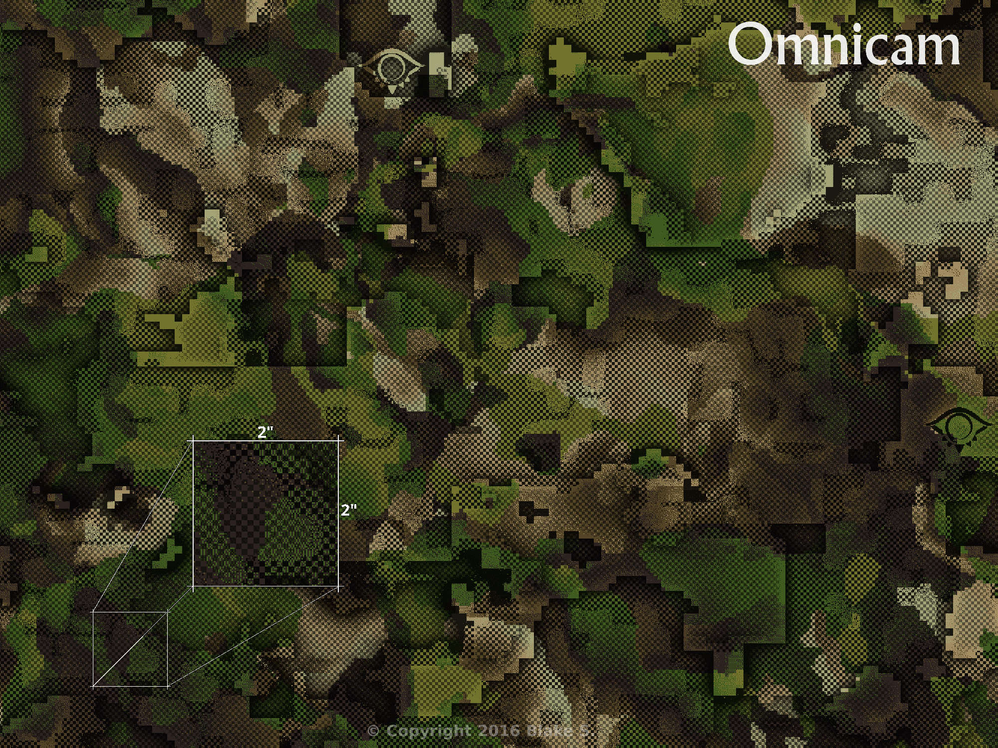 Omnicam biomimetic camouflage by Omnitac. Shown in transitional, woodland, color pallet.